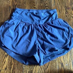 High Rise Navy Blue Shorts